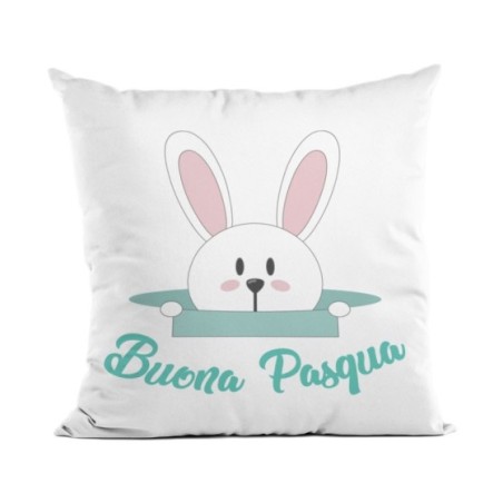 Cuscino con coniglietto che esce dalla buca buona pasqua Pasqua