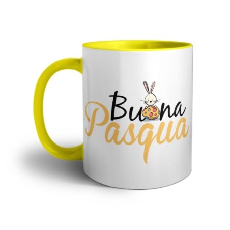Tazza buona pasqua con coniglietto e ovetto Pasqua