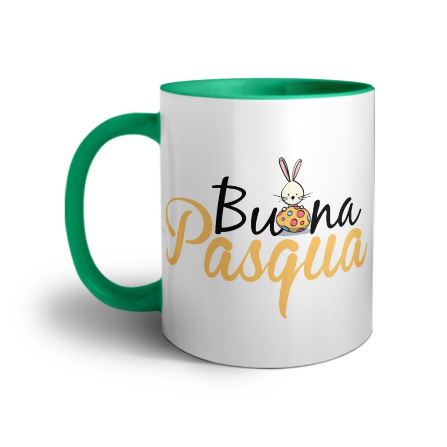 Tazza buona pasqua con coniglietto e ovetto Pasqua