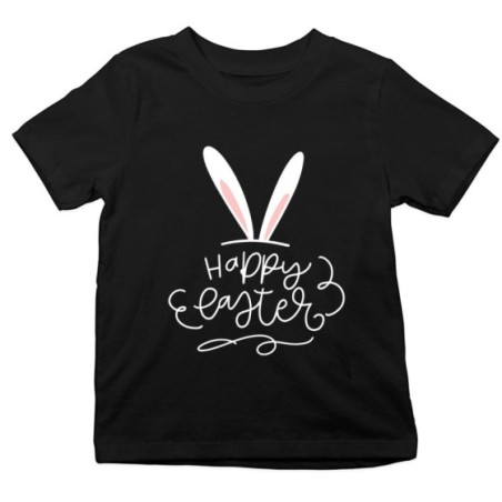 T-shirt bambino happy easter orecchie di coniglio Pasqua