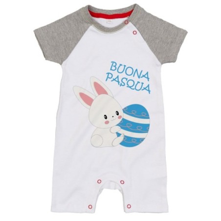 Pagliaccetto neonato buona pasqua coniglietto carino Pasqua