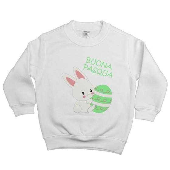 Felpa bambino buona pasqua coniglietto carino Pasqua