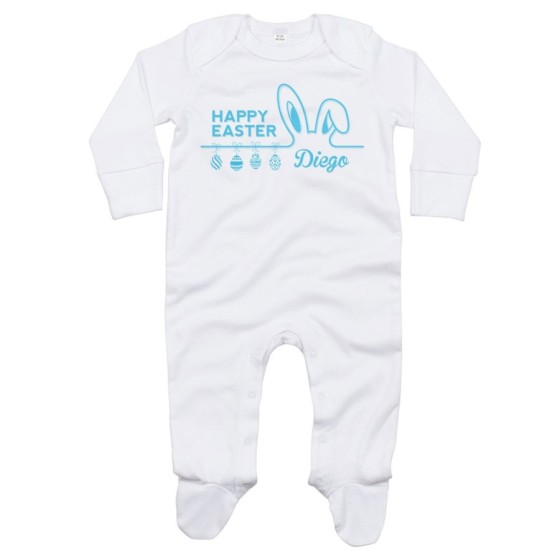 Tutina neonato personalizzata con nome happy easter Pasqua