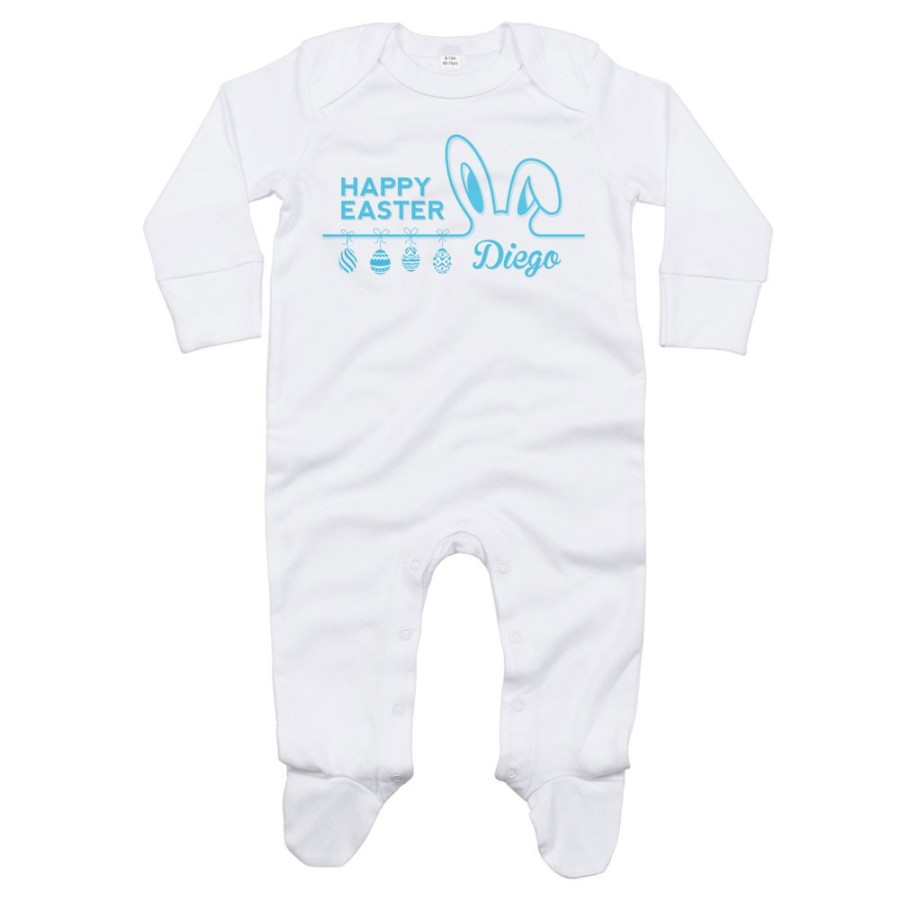 Tutina neonato personalizzata con nome happy easter Pasqua