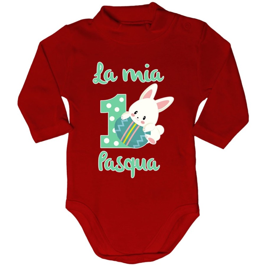 Body lupetto neonato personalizzabile con nome prima pasqua con coniglietto Pasqua
