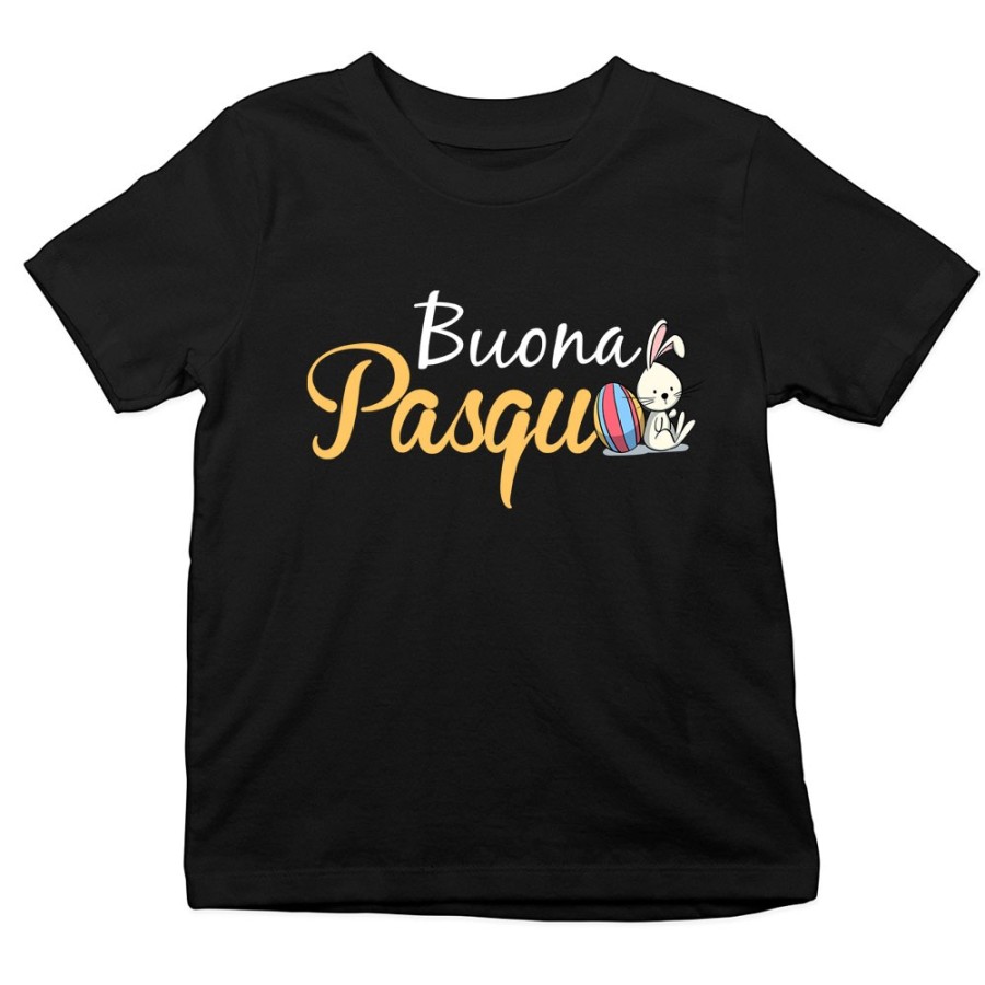 T-shirt bambino buona pasqua coniglietto seduto Pasqua