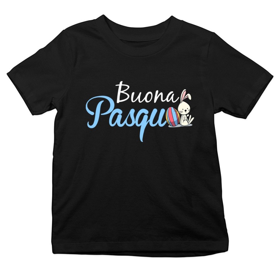 T-shirt bambino buona pasqua coniglietto seduto Pasqua