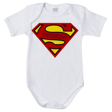Body neonato personalizzato con nome super baby