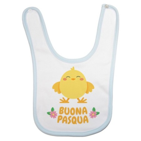 Bavaglino personalizzabile con nome neonato buona pasqua dal pulcino Pasqua