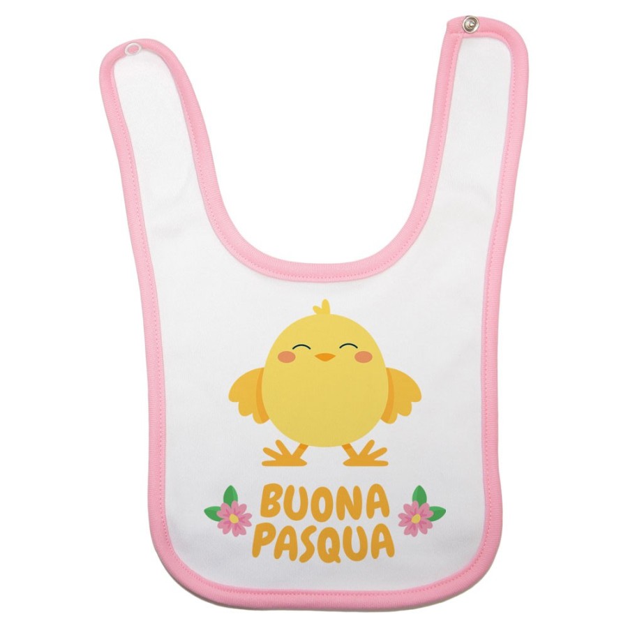 Bavaglino personalizzabile con nome neonato buona pasqua dal pulcino Pasqua