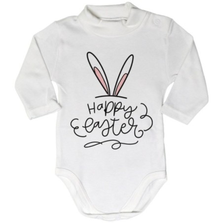 Body lupetto neonato happy easter orecchie di coniglio