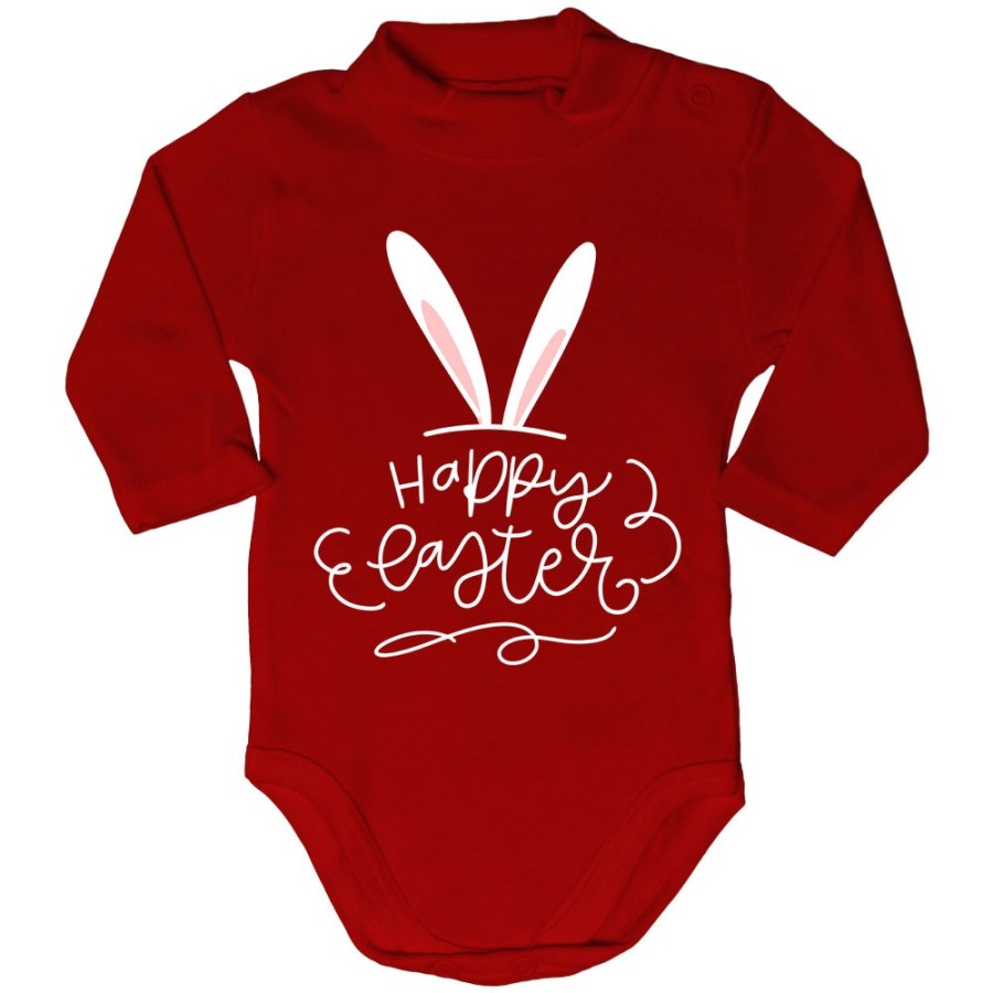 Body lupetto neonato happy easter orecchie di coniglio Pasqua