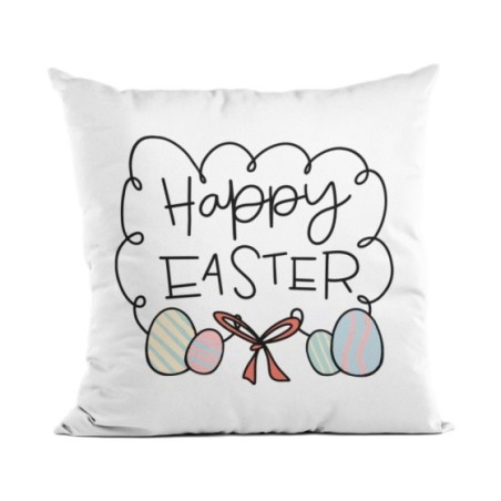 Cuscino happy easter con uova