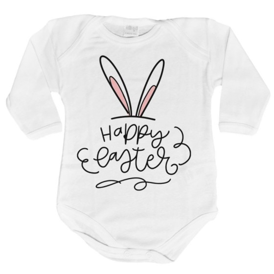 Body neonato happy easter orecchie di coniglio Pasqua