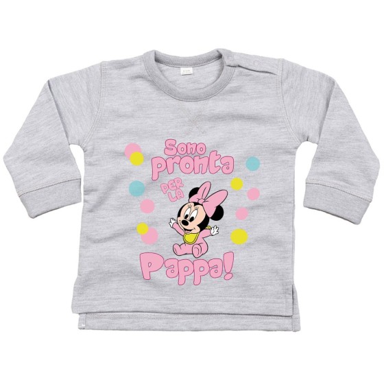 Felpa neonata sono pronta per la pappa baby minnie Cartoon