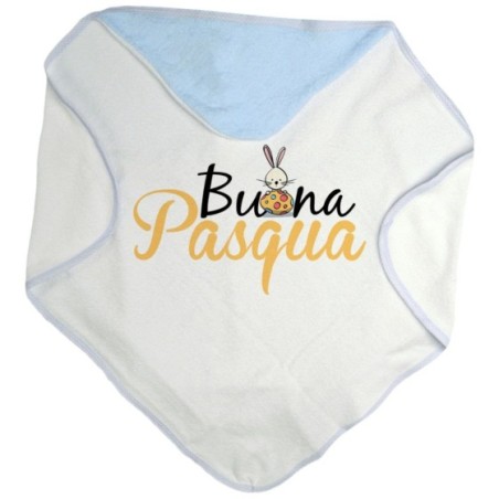 Accappatoio neonato buona pasqua con coniglietto e ovetto Pasqua