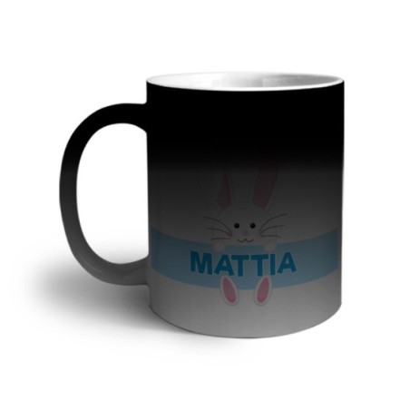 Tazza personalizzata con nome coniglietto Pasqua
