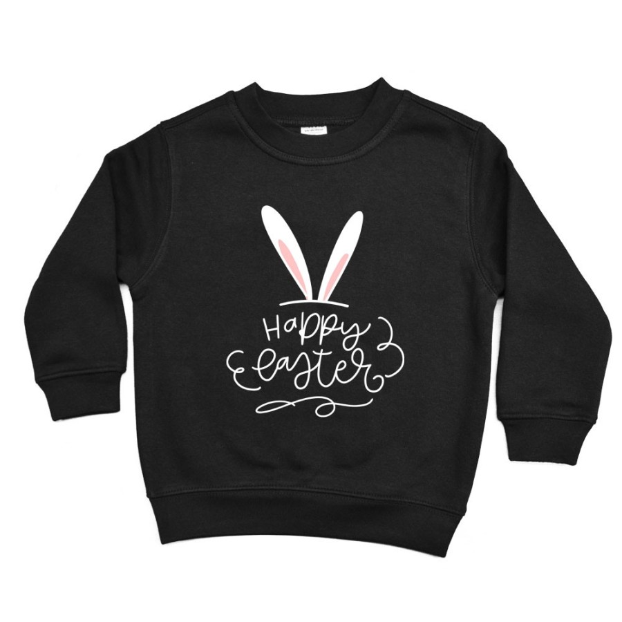 Felpa bambino happy easter orecchie di coniglio Pasqua