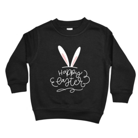 Felpa bambino happy easter orecchie di coniglio Pasqua