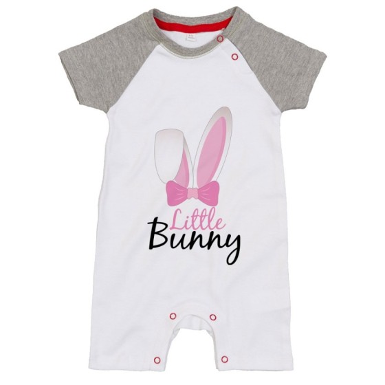 Pagliaccetto neonato personalizzabile little bunny Pasqua