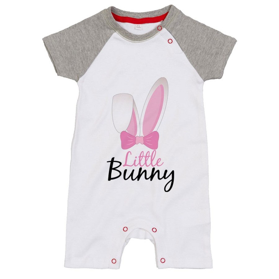 Pagliaccetto neonato personalizzabile little bunny Pasqua