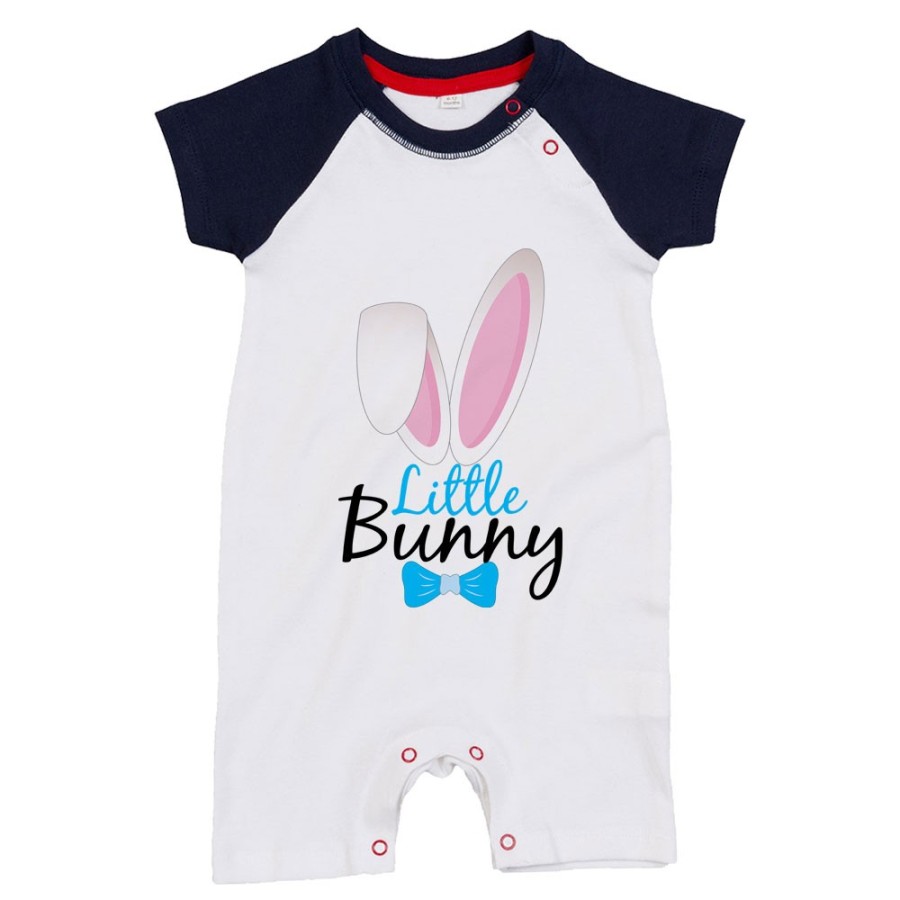 Pagliaccetto neonato personalizzabile little bunny Pasqua