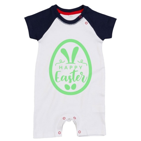 Pagliaccetto neonato happy easter Pasqua