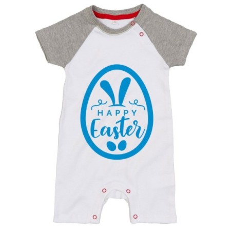 Pagliaccetto neonato happy easter Pasqua
