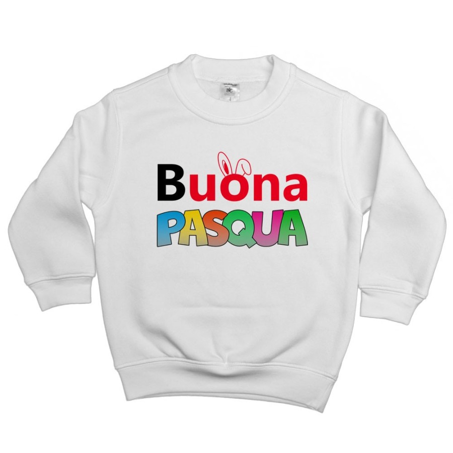 Felpa bambino buona pasqua colorata Pasqua