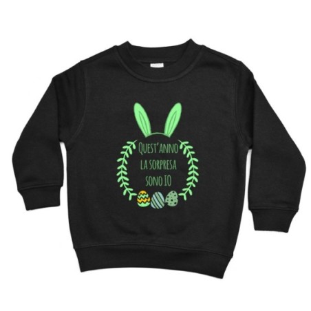 Felpa bambino personalizzabile con nome quest'anno la...