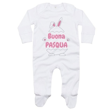 Tutina neonato personalizzabile con nome buona pasqua...
