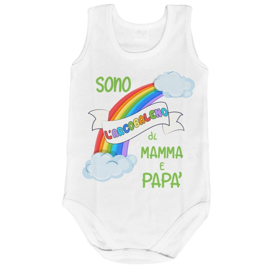 Body neonato sono l'arcobaleno di mamma e papà Per la famiglia
