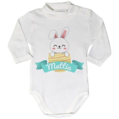 Body lupetto neonato personalizzato con nome coniglietto...