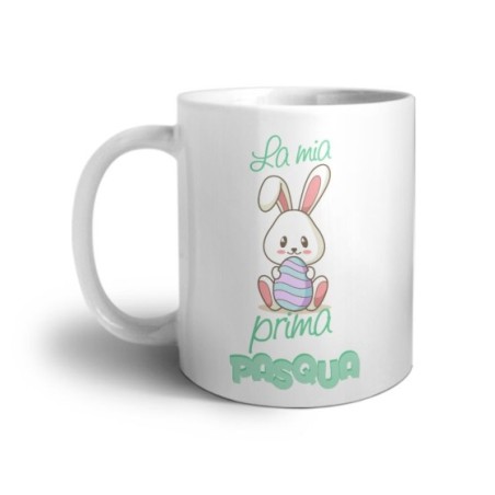 Tazza personalizzabile con nome buona pasqua coniglietto...