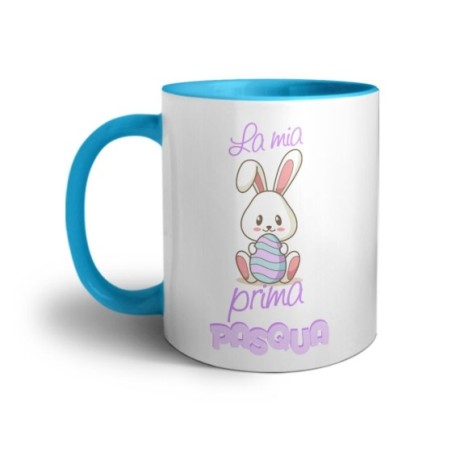 Tazza personalizzabile con nome buona pasqua coniglietto tenero Pasqua