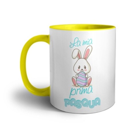 Tazza personalizzabile con nome buona pasqua coniglietto tenero Pasqua