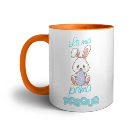Tazza personalizzabile con nome buona pasqua coniglietto tenero Pasqua