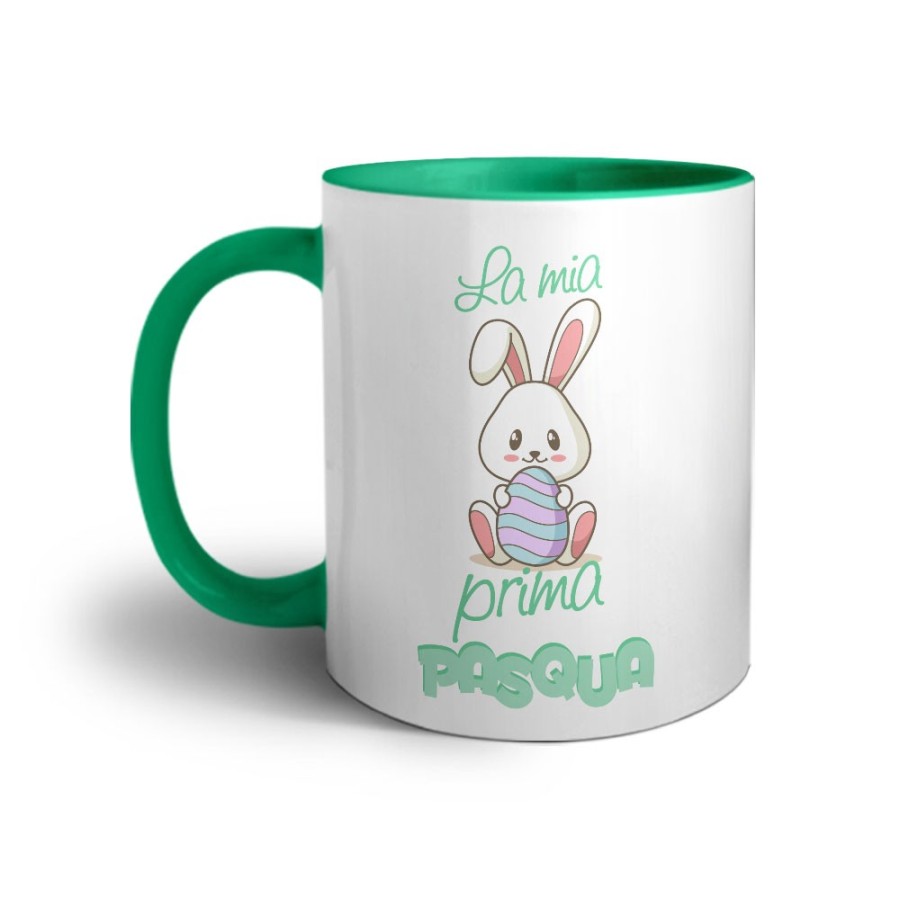 Tazza personalizzabile con nome buona pasqua coniglietto tenero Pasqua