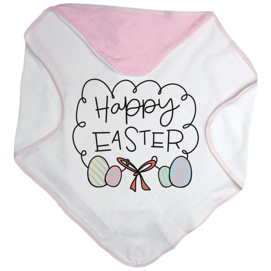 Accappatoio neonato happy easter uova e fiocchi Pasqua