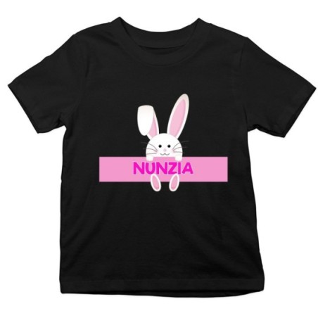 T-shirt bambino personalizzata con nome coniglietto