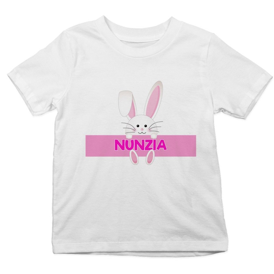 T-shirt bambino personalizzata con nome coniglietto Pasqua