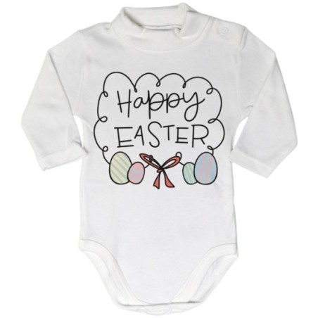 Body lupetto neonato happy easter uova e fiocchi