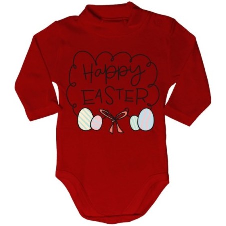 Body lupetto neonato happy easter uova e fiocchi Pasqua
