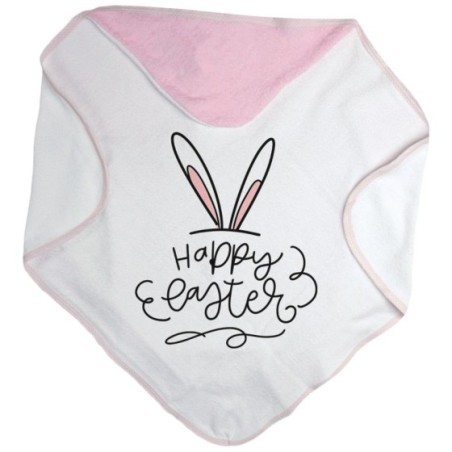 Accappatoio neonato happy easter orecchie di coniglio