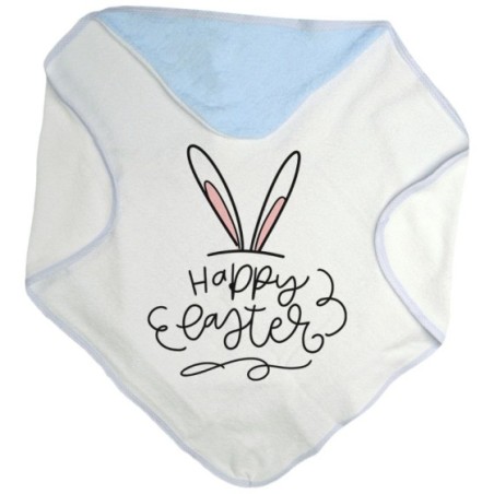 Accappatoio neonato happy easter orecchie di coniglio Pasqua