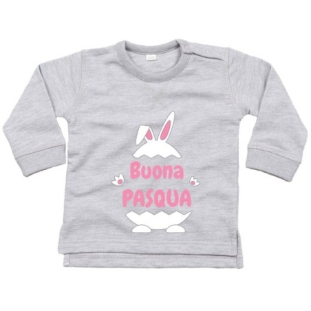 Felpa neonato personalizzabile con nome buona pasqua...
