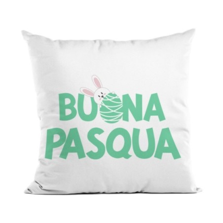 Cuscino buon pasqua con coniglietto che sbuca dall'ovetto Pasqua