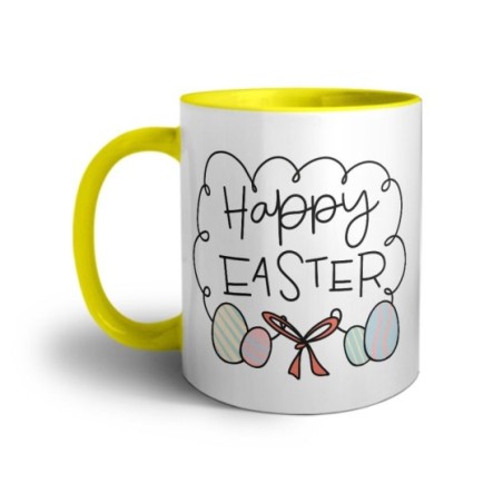 Tazza happy easter con uova Pasqua