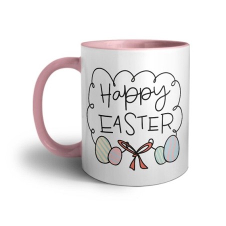 Tazza happy easter con uova Pasqua
