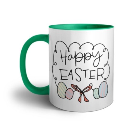 Tazza happy easter con uova Pasqua
